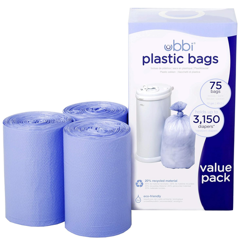 Disposable Diaper Pail Bags, 13-Gallon, 75 Count (3 Pack) - Picture 4 of 4