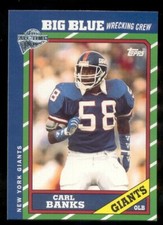 2005 Topps Fan Favorites CARL BANKS New York Giant Blue Wrecking Crew Card