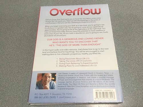 Joel Osteen Overflow Discover the God of More Than Enough CD DVD 4 pSet FREE SH - Picture 6 of 6