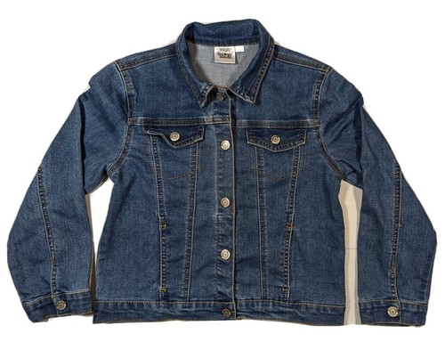Youth L (10-12) Tweety Bird Looney Tunes Jean Denim Jacket Kids That's All Folks - Picture 3 of 9