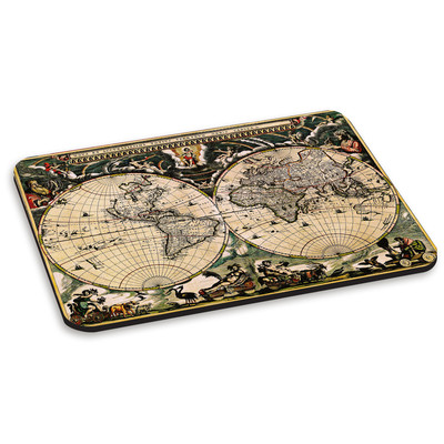 Vintage Old World Map #1 Runde Weltkarte Mauspad Retro Computer Unterlage