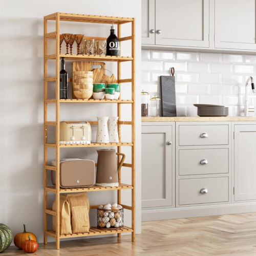 Kitchen Rack Wooden Rack Stand Rack Bamboo Storage Rack Kitchen Bamboo Rack Depth 25 - Picture 12 of 12