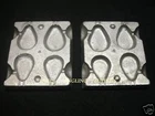 FISHING 4 IN 1 FLAT PEAR LEAD WEIGHT MOULD TFT .