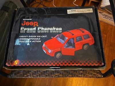 1996 SUPERIOR JEEP GRAND CHEROKEE NEW FULL BOX DIE CAST 1:34 (12) 5 COLORS PULL&
