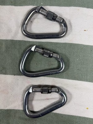 3 Pack Black Diamond Rock Lock Locking Carabiners - Climbing Mountaineering Gear