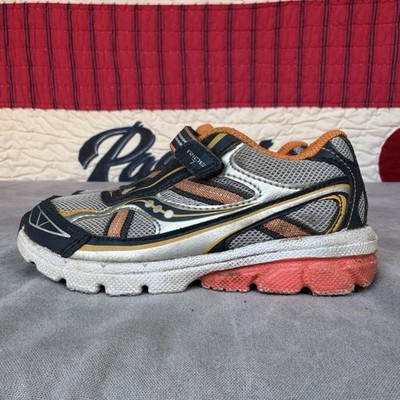 Size 7.5c - Saucony Baby Ride 7 Sneakers Baby Navy Orange