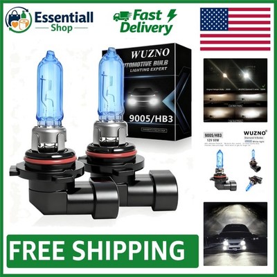9005 HB3 Halogen Headlight Bulbs - 2 Pack, Whiter 5000K Light for Safe Driving