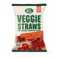 Eat Real Veggie Straws Smoked Paprika & Chilli 110g-10 Pack