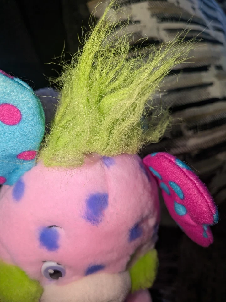 Muñeca de Peluche Popples Polka Dottie De Colección Peluche Rosa Púrpura Lunares 12" 2001 Foto 4 de 4