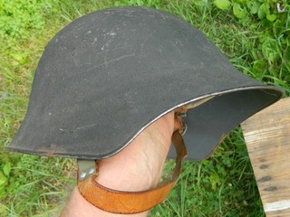 SWISS M18 DARTH VADER ARMY HELMET SUP. GIGANDET ANTOINE OLD LINER TAG & CAMO