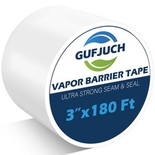 Vapor Barrier Tape, White Polyethylene Waterproof Seal Seam Tape For Crawl ...