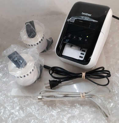 Brother QL-800 Label Printer w/ USB + Cord + 2x 2205 Labels
