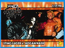 Sting/Luger v. Hogan/Nash 1999 Topps WCW/NWO Nitro Sticker Souled Out S1