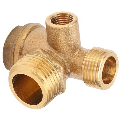 1/2x3/8x10 Air Compressor Check Valve Male Thread 3 Port Non Return Check Valve