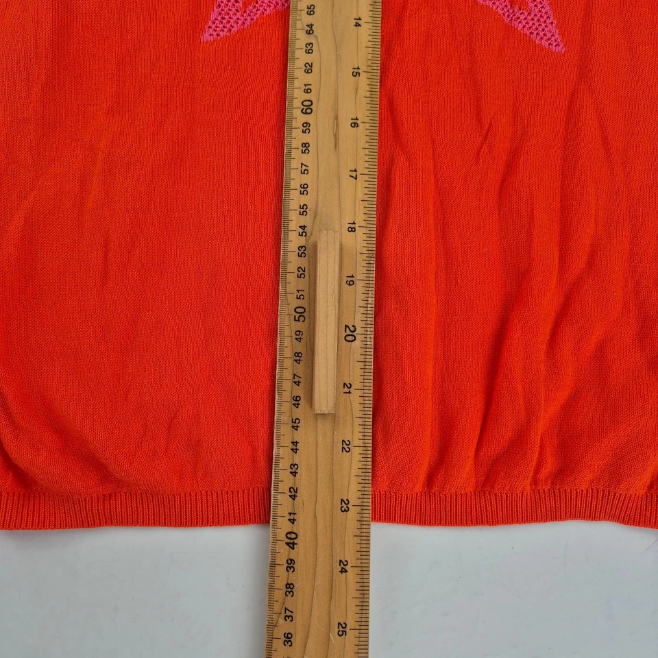 HUSH Jumper XS Orange Women's Cotton Blend Star Pattern Pullover Casual - Image 2 of 4