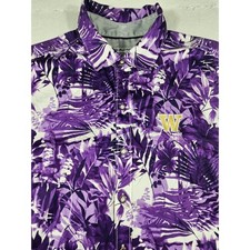 Tommy Bahama Washington Huskies Collegiate SAMPLE Camp Shirt-Purple/White Medium