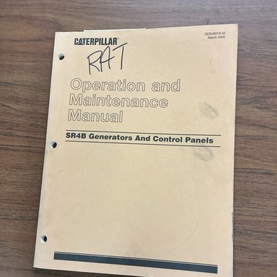 Caterpillar O&M Manual SR4B Generators MPN SEBU6918-02