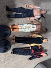 GI Joe 12 inch action figure lot of 4 figures 1990s with 2 stands