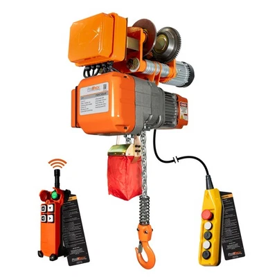 PROWINCH 1/2 ton 1100 lb 110V 1 Speed Electric Chain Hoist Power Trolley 20 ft. G80 Chain