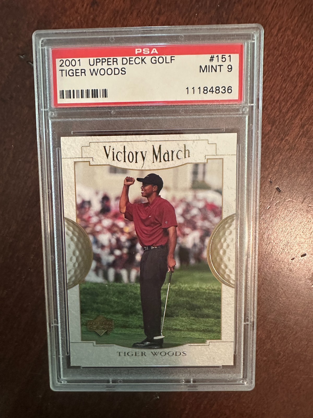 Tiger Woods 2001 Upper Deck Victory March #151 PSA 9 Mint