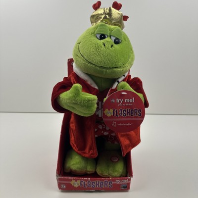 Gemmy Flirty Flashers Flirty Dancers Frog  Kiss Me'' Toy Valentine NOS New Works