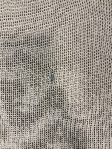 Maglione girocollo AllSaints uomo beige maglia waffle - Foto 5 di 10