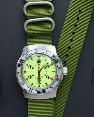 Vostok Amphibia 16032V Watch Automatic Pripyat Chernobyl Yellow