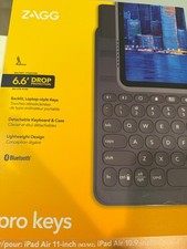 ZAGG Pro Keys Wireless Keyboard Case For iPad Air M3 M2 11" / iPad Pro 11" 1-4 G