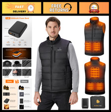 Rechargeable Heated Vest for Men - 16000mAh Battery, Electric Warming Jacket for