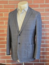 Brooks Brothers 1818 Regent REDA Mens 44R 2-BTN Suit Jacket Wool Checkered EUC