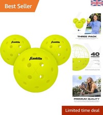 Pickleball-X Performance Pack: 3 Outdoorbälle in Turnierqualität - Optic Yellow
