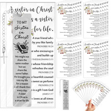 20 Sets Sister in Christ Gifts for Women Sister Bookmark Bible Cross Bookmark wi