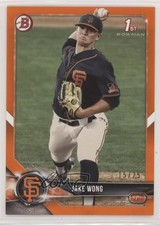 2018 Bowman Draft Orange 15/25 Jake Wong #BD-55 s3g