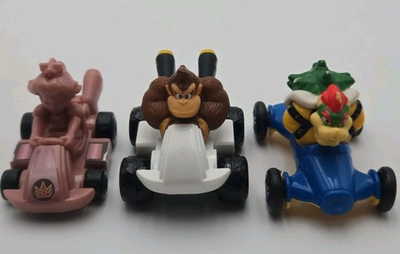 #ad Mario Kart Mini Racers Lot Bowser Donkey Kong Pink Gold Peach Nintendo $9.99
