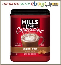 Hills Bros. Instant Cappuccino Mix, English Toffee 16 Oz, Pack of 1 