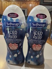 Lot 2 Softsoap Limited Edition Iced Kiss Moisturizing Body Wash Peppermint 18 Oz