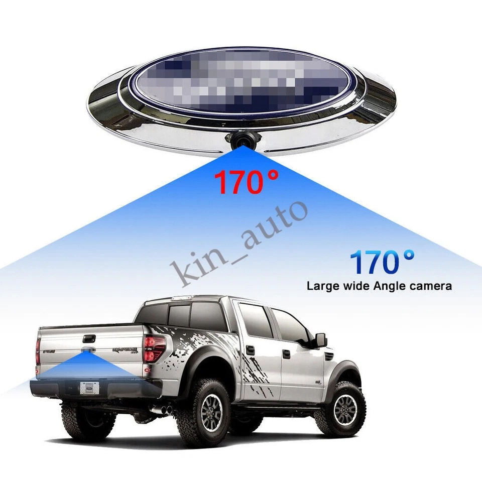 For Ford F150 F250 F350 F450 F550 (2004-2016) Chrome Emblem Logo Backup Camera - Image 4 of 4