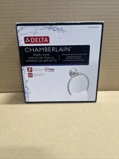 Delta Chamberlain Wall Mount Round Towel Ring in Brushed Nickel - CML46-DN-R