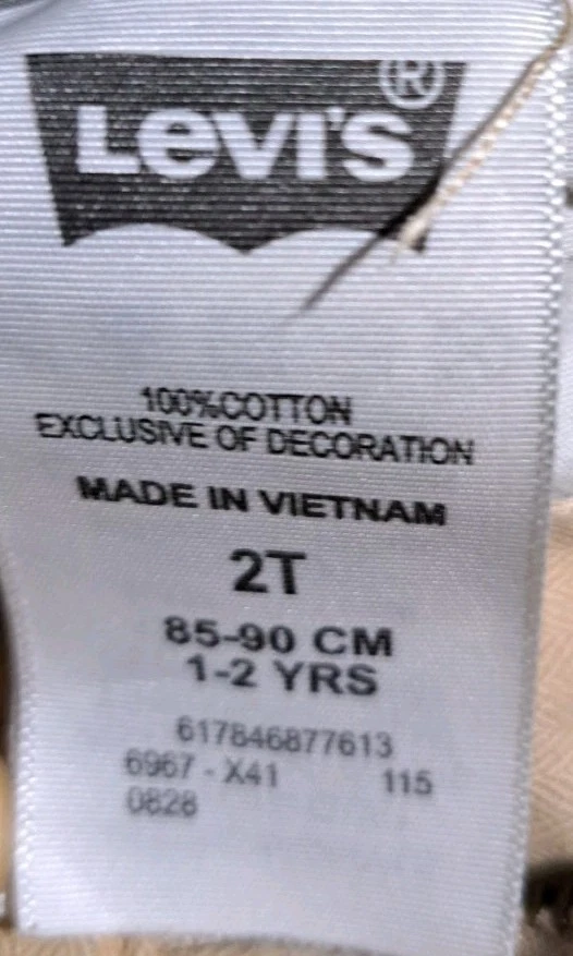 Pantalones Cortos Carga Levi’s Niños Talla 2t 1-2 Años Foto 4 de 4