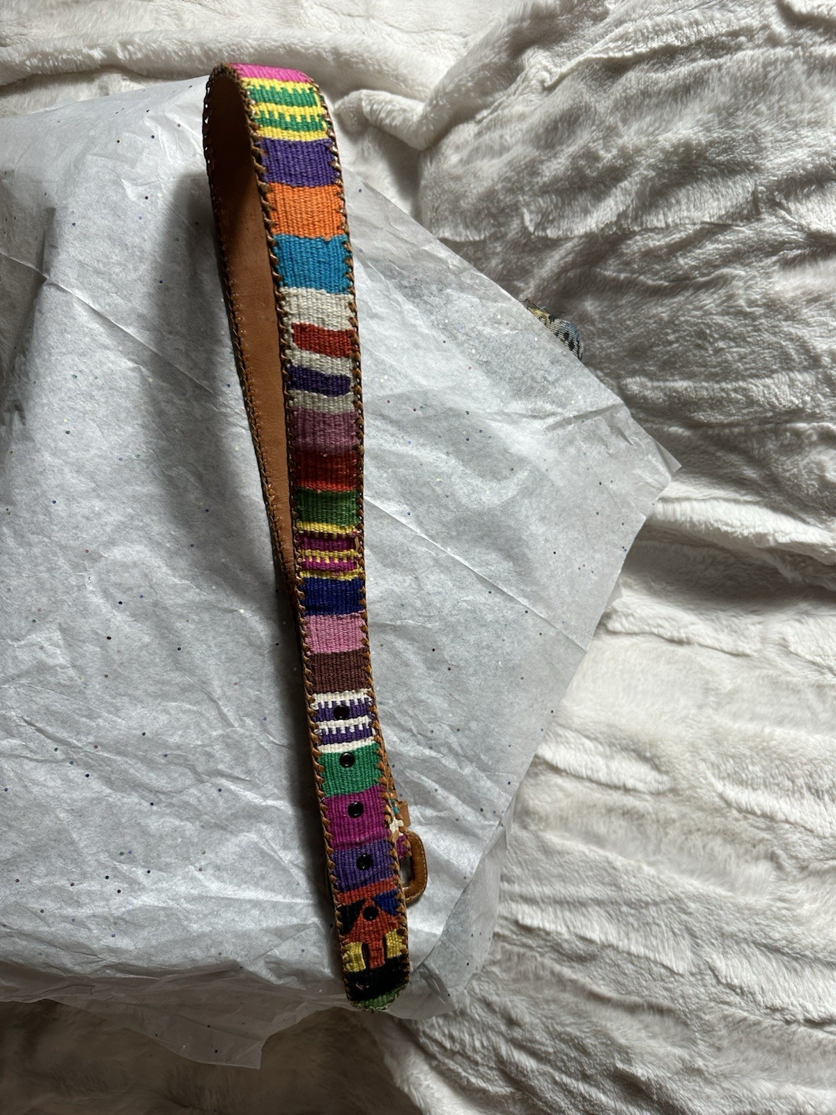 James Halbert Multicolor Geometric Braided Belt B… - image 5