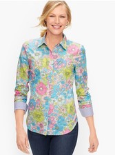 Talbots Petite Size S Shirt Classic Cotton La...