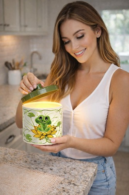 #ad Vintage Sears Frog Family Neil the Frog Canister Set Lacquerware Plastic 1977 $79.99