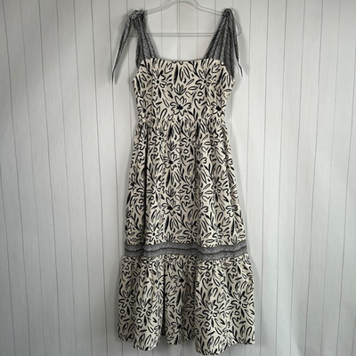 #ad Elizabeth James the Label size S maxi dress cotton block print beige floral $39.99