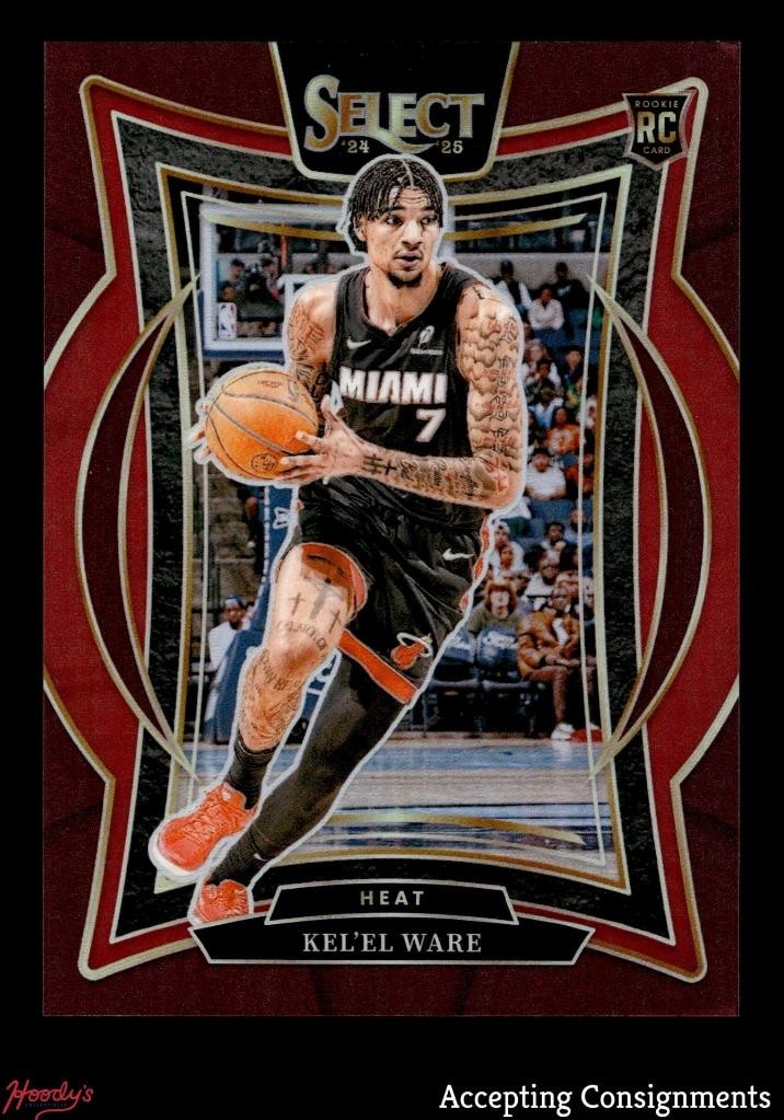2024-25 Select Maroon Prizms #66 Kel'el Ware RC Rookie CONCOURSE 061/175 HEAT