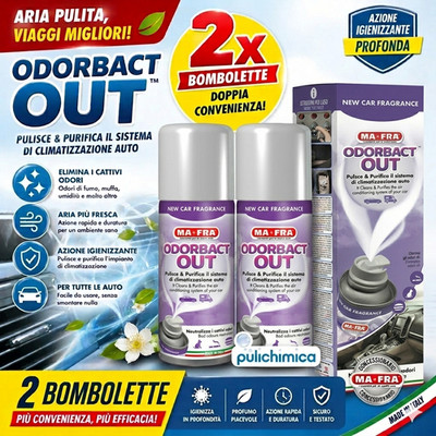 2 x ODORBACT OUT NEW CAR Aerosol Geruchsentferner Desinfektionsmittel Klimaanlage MaFra