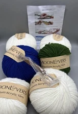 DIY Blue Rose Bouquet Blanket Kit, Crochet Throw Afghan, New 39” Crochet Hook