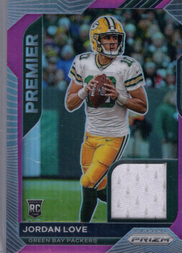 2020 Panini Prizm #6 Jordan Love Premier Jerseys Pink Excellent/RAW