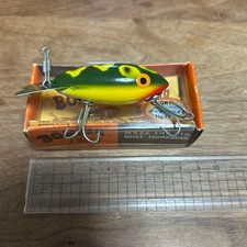 American Old Bomber Wooden Lure Fluorescent Colors Unused Rare or