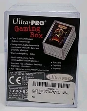 2 Piece Ultra Pro Clear Gaming Box, Holds 100 Cards