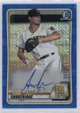 2020 Bowman Mega Box Chrome Mojo Blue 110/150 Aaron Shortridge #BMA-AS Auto 2f9
